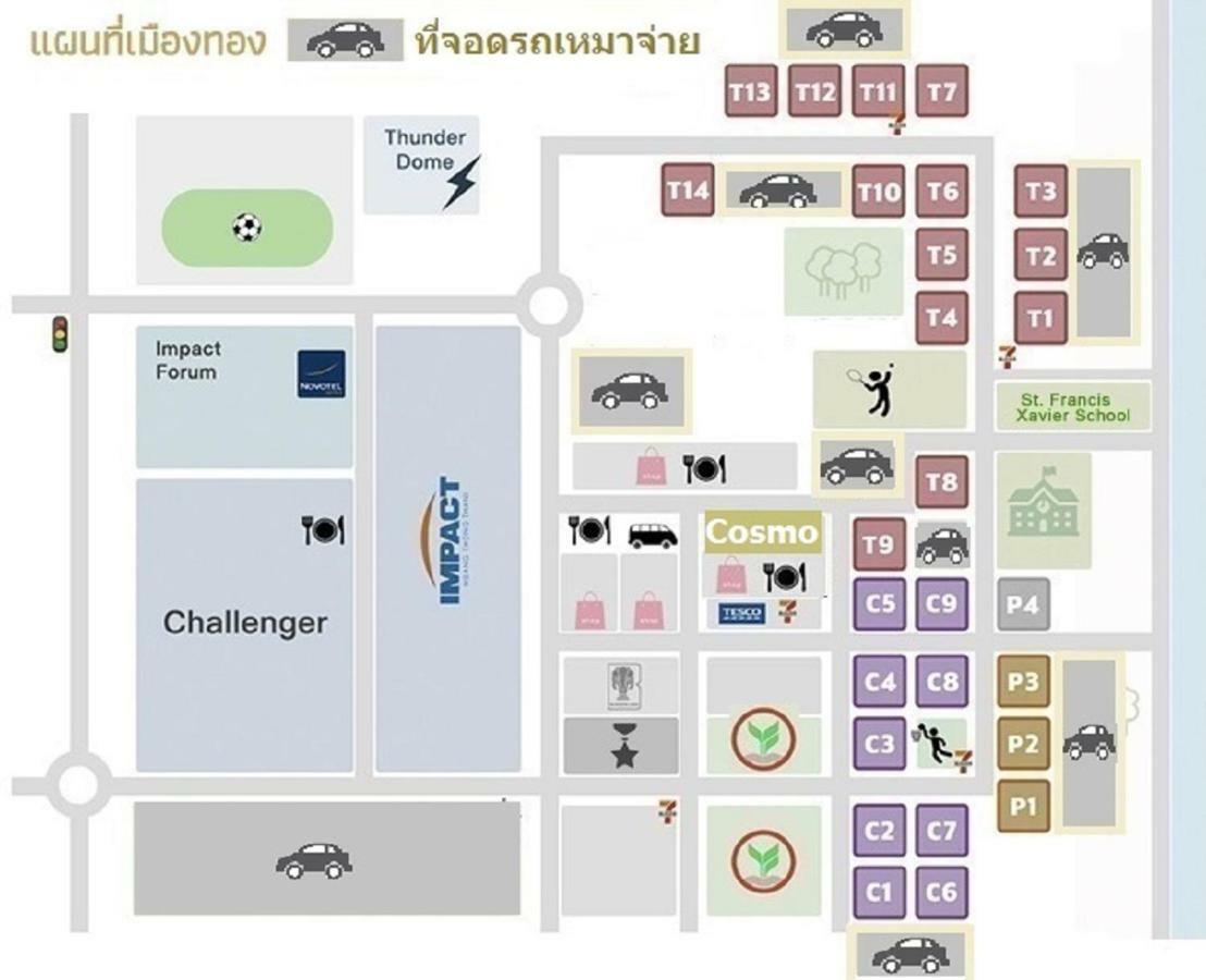 Condo C4 Impact Nonthaburi Eksteriør billede